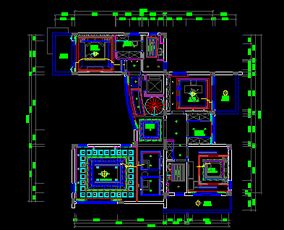 某别墅室内装修施工图免费下载 建筑装修图